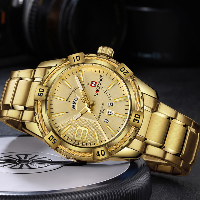 2018 New Top Brand Fashion Luxury Quartz Watch Men Sports Military Men's Watches Stainless Steel Analog Waterproof NAVIFORCE