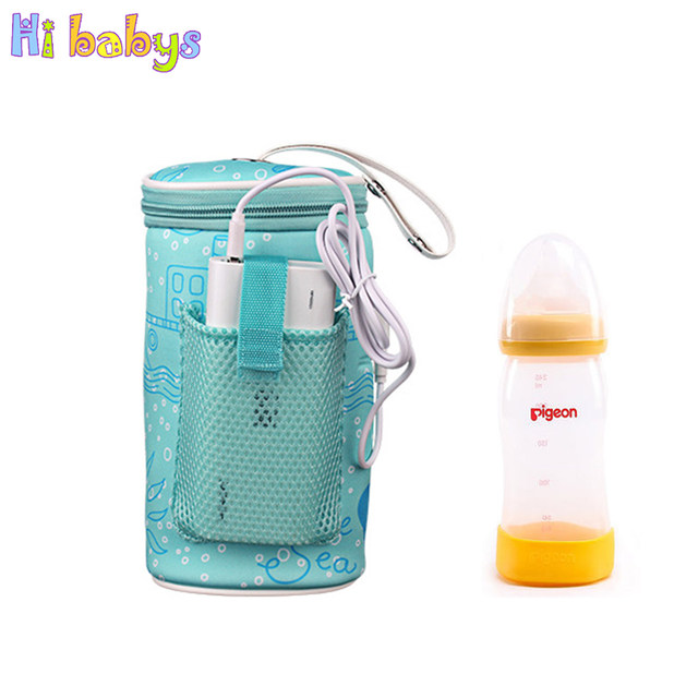 USB Baby Bottle Warmer Heater Insulated Bag Travel Cup Portable In Car Heaters Drink Warm Milk Thermostat Bag For Feed Newborn