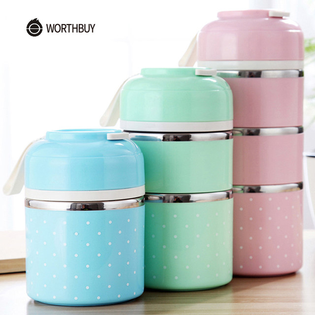 Japanese Thermal Lunch Box Leak-Proof Stainless Steel Bento Box Kids