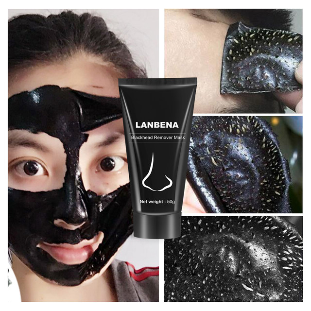 LANBENA Blackhead Remover Nose Black Mask Face Care Mud Acne Treatment Peeling Acne Treatment Black Deep Cleansing Skin Care