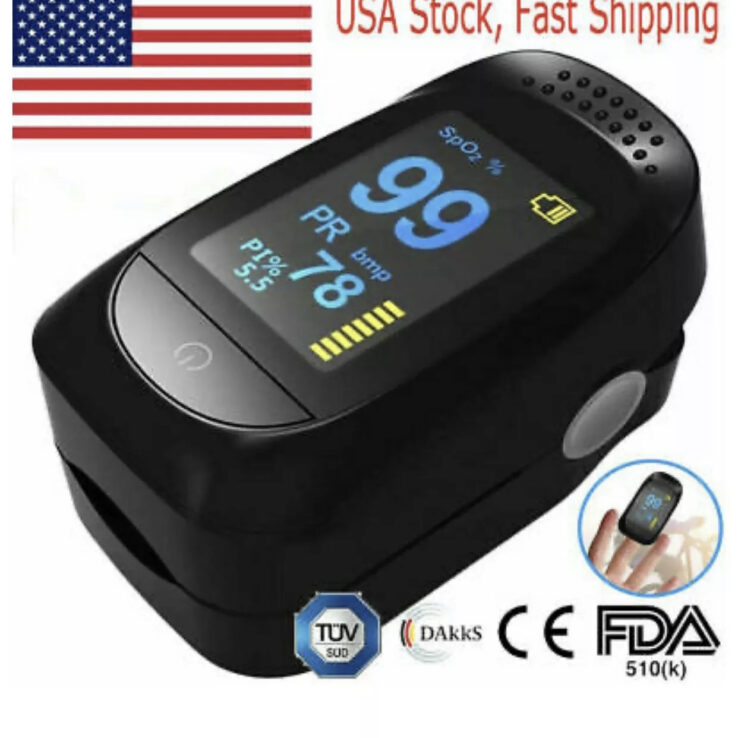 FDA Finger Pulse Oximeter Blood Oxygen Sensor O2 SpO2 Monitor Heart Rate New